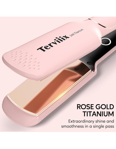 Plancha de Pelo Terviiix Titanio Rosa 1.75'' 5 Temperaturas