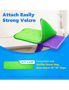 Paquete de 3 almohadillas de microfibra Yung-Yi para trapeador 40.6-45.7 cm 2