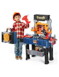 Banco de herramientas para niños Honeystar 65 piezas azul marino