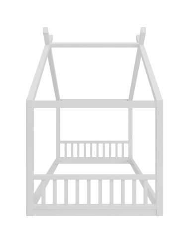 Cama Montessori Twin Bellemave en forma de casa blanca