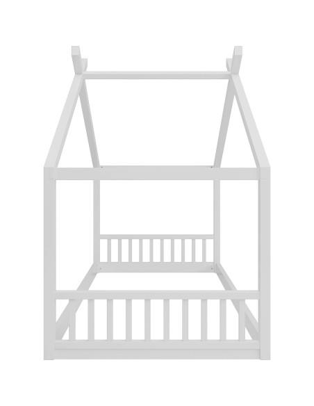 Cama Montessori Twin Bellemave en forma de casa blanca