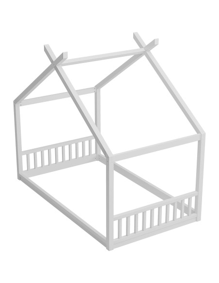 Cama Montessori Twin Bellemave en forma de casa blanca