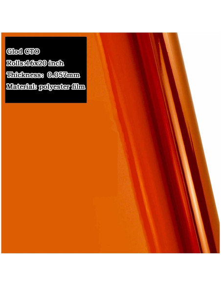 Kit de Filtros de Gel Naranja Sxbinyouli 5 Pcs 40x50 cm