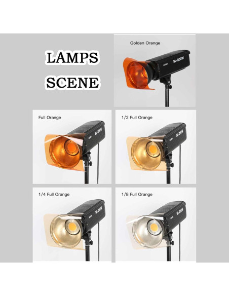 Kit de Filtros de Gel Naranja Sxbinyouli 5 Pcs 40x50 cm