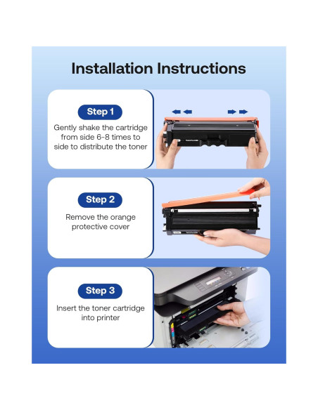 Cartuchos de Tóner Compatible WEAREC TN431 TN433 Paquete de 4