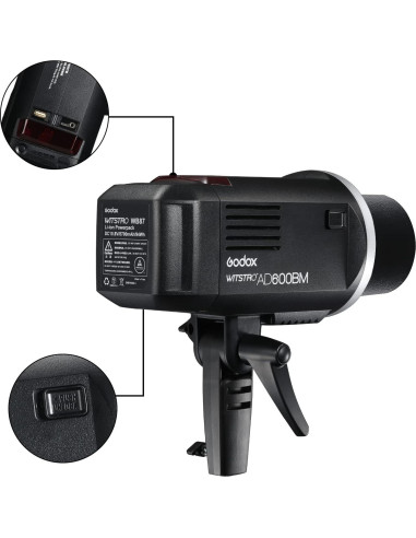 Flash Estroboscópico Godox AD600BM 600Ws GN87 Inalámbrico