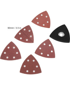 Kit 100 Hojas de Lija Triangular Hilitand 80mm 60-240 Granos 2