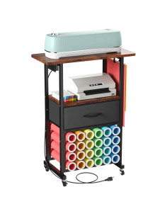 Carro de Manualidades Jchccu con Estación de Carga y 24 Soportes