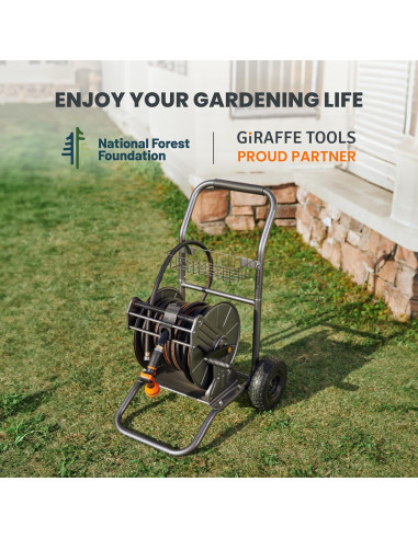 Carro de Carrete de Manguera Giraffe Tools Metal 200 pies