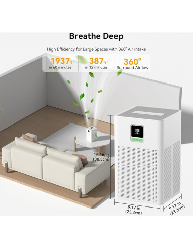 Purificador de aire HEPA 13 xCREAS Brivo300 para 180 m