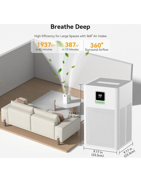 Purificador de aire HEPA 13 xCREAS Brivo300 para 180 m