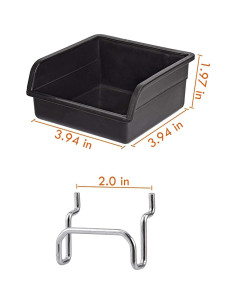 G.CORE 12 Contenedores y Ganchos para Tablero Perforado 2