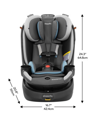Asiento de Auto Rotacional Evenflo Revolve360 Slim Azul