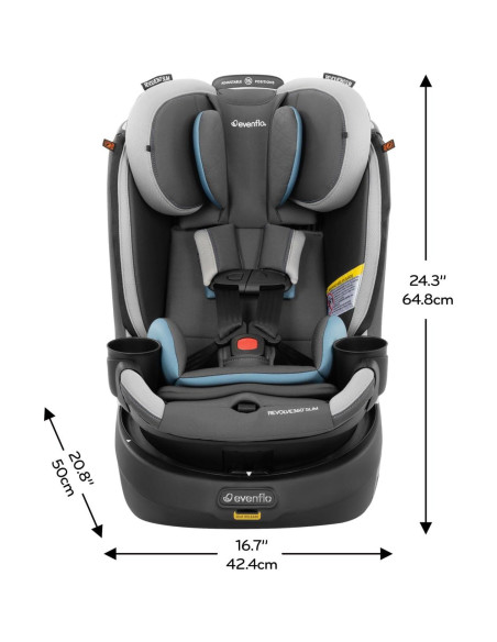 Asiento de Auto Rotacional Evenflo Revolve360 Slim Azul