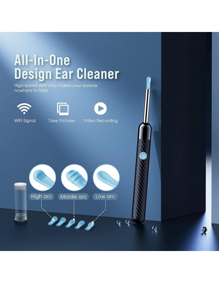 Kit de Limpieza de Oídos LEIPUT X6 con Cámara 1080P HD