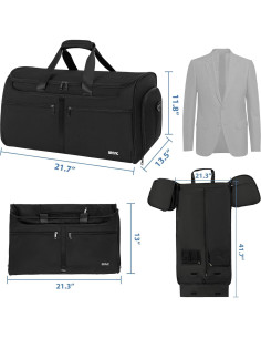 Bolsa de viaje duffle IBVIVIC Reise-Kleidersack negra 2 en 1 2