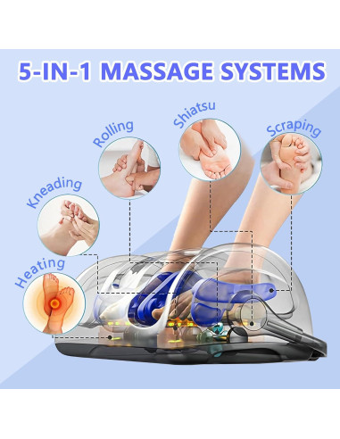 Masajeador de pies CCHYF Shiatsu con calor y control remoto