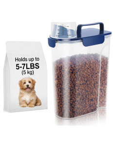 Contenedor Hermético de Comida para Mascotas 5L LEAWALK Azul