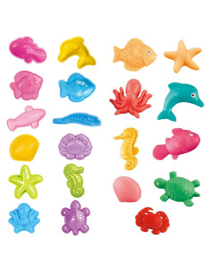 Set de Arcilla Yiklucg 12 Moldes Océano 5 Colores Brillantes