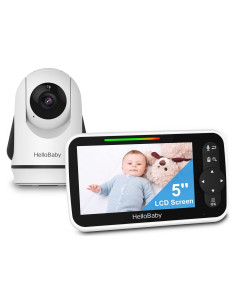 Monitor de Bebé HelloBaby 5" con Cámara, Audio y Visión Nocturna