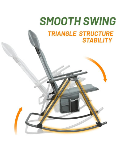 Silla de Camping Plegable Timber Ridge A05-371C-GY Gris