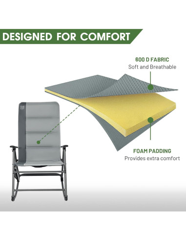 Silla de Camping Plegable Timber Ridge A05-371C-GY Gris