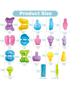 Set de Moldes de Dinosaurios y Verduras Yiklucg 16 Piezas 2