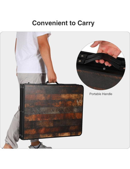 Mesa de Cocina Portátil REDCAMP 48" Plegable con Almacenamiento