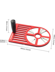 Base de Router Universal Toolcool 24.4x15.7cm Aluminio 2