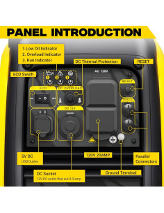 Generador Inversor Portátil POXURIO 2550W Gasolina 4L Silencioso 2