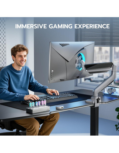 Brazo de Monitor ARES WING Ajustable 13-49" con USB Gris