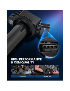 Juego de 6 Bobinas de Encendido KAX UF487 y Bujías Iridio para Toyota 2