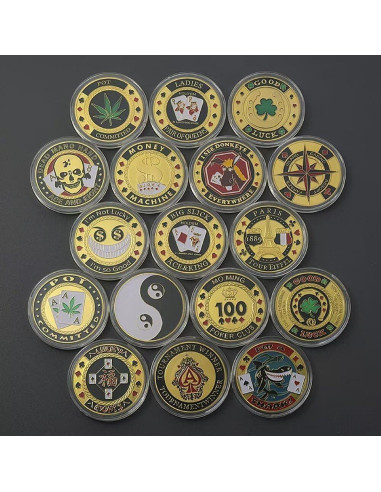 Moneda Coleccionable YIQILAFADA de Póker - 40 mm de Diámetro
