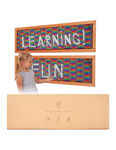 Marco de Pared Sensorial de Lentejuelas Odoxia 30x100cm