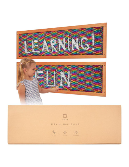 Marco de Pared Sensorial de Lentejuelas Odoxia 30x100cm