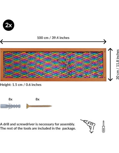 Marco de Pared Sensorial de Lentejuelas Odoxia 30x100cm