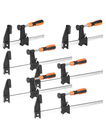 Juego de 6 Abrazaderas de Barra HANSOM 30.48 cm y 15.24 cm
