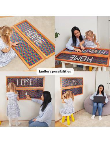 Marco de Pared Sensorial de Lentejuelas Odoxia 30x100cm