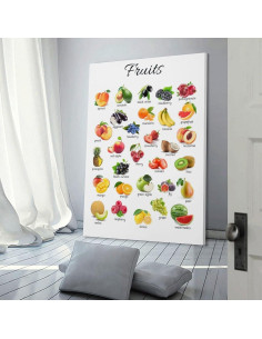 Póster Educativo de Frutas ZGOBMZ 60x90 cm Montessori 2