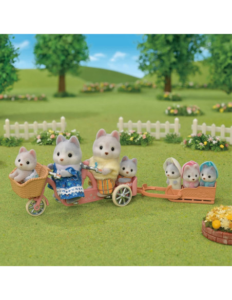 Familia Husky Calico Critters - Set 5 Figuras 3+