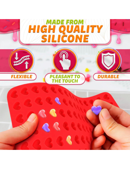 Molde de Silicona DIMROM para Mini Corazones 255 Cavidades