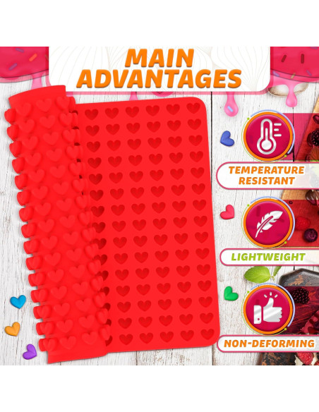 Molde de Silicona DIMROM para Mini Corazones 255 Cavidades