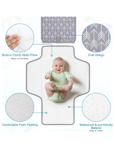 Almohadilla de Cambio de Pañales Portátil Accmor 63.5x33cm Impermeable 2