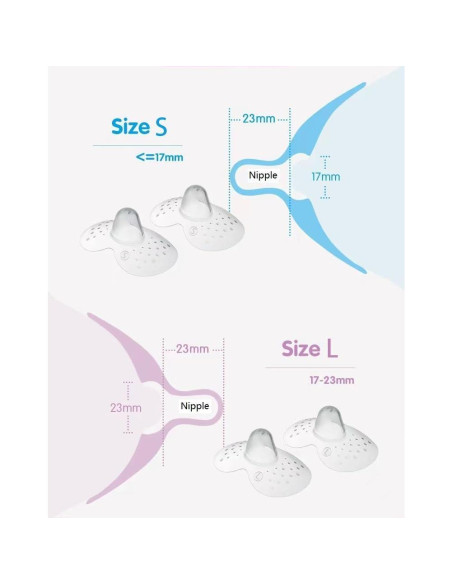 Protectores de pezones Gajoin para lactancia 23 mm - 2 unidades