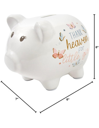 Alcancía Cerámica Esenciales para Bebés Mariposas 20cm