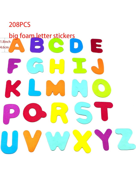 Calcomanías de Letras de Espuma IFKEGON A-Z 208 Piezas 5.08cm
