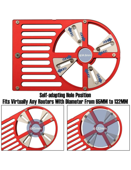 Base de Router Universal Toolcool 24.4x15.7cm Aluminio