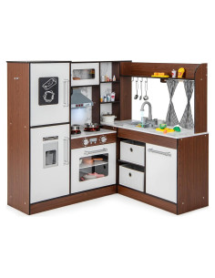 Juego de Cocina Infantil en Esquina HONEY JOY con Luces y Sonidos