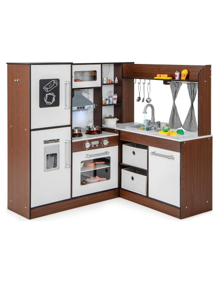 Juego de Cocina Infantil en Esquina HONEY JOY con Luces y Sonidos