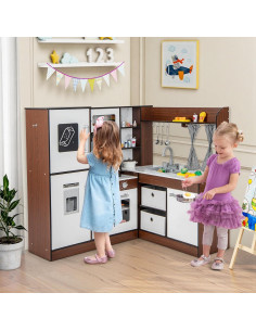 Juego de Cocina Infantil en Esquina HONEY JOY con Luces y Sonidos 2